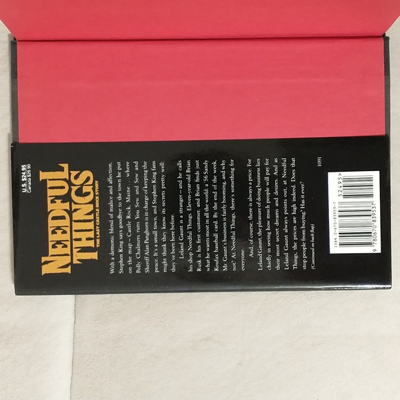 Stephen King "Needful Things" Book - Picture 2 of 3